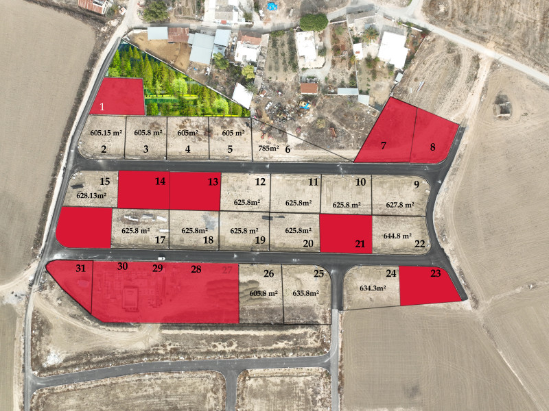 Gazimağusa Mutluyaka Bölgesinde Satılık Arsalar