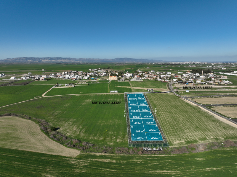 Gazimağusa Mutluyaka'da Müstakil Tapulu Arsalar